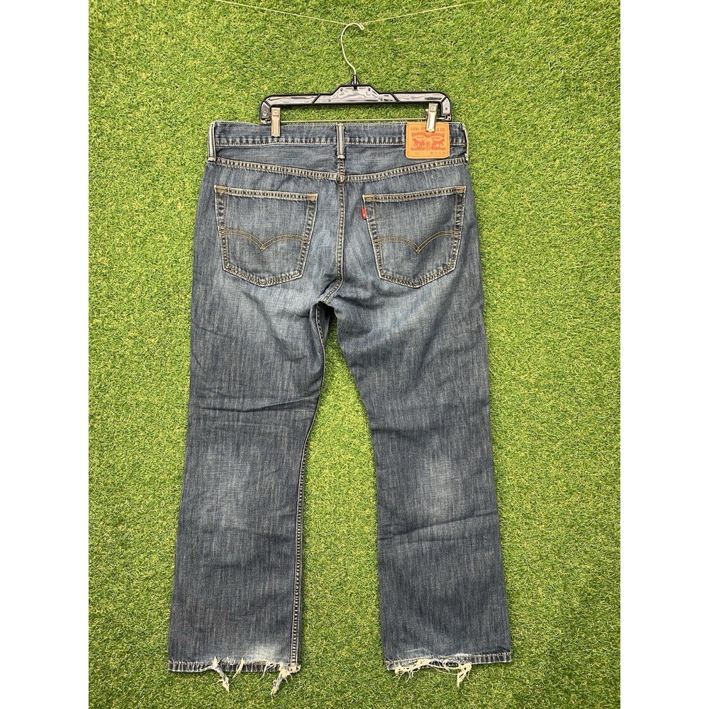 Levis 527 Jeans Mens 36x30 Blue Slim Fit Bootcut Medium Wash Western Y2K 90s